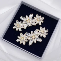 Lace & Favour Horizon Gold Crystal Starburst Schuhclips* Geschenke Für Die Braut | Schuhclips