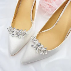 Lace & Favour Horizon Silver Crystal Starburst Schuhclips* Geschenke Für Die Braut | Schuhclips