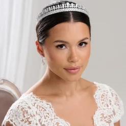 Lace & Favour Imperial Vintage inspiriert Cubic Zirkonia Hochzeit Tiara* Vintage-kopfbedeckungen | Haarschmuck Aus Kristall