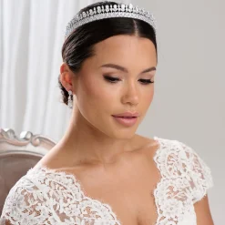 Lace & Favour Imperial Vintage inspiriert Cubic Zirkonia Hochzeit Tiara* Vintage-kopfbedeckungen | Haarschmuck Aus Kristall