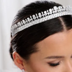 Lace & Favour Imperial Vintage inspiriert Cubic Zirkonia Hochzeit Tiara* Vintage-kopfbedeckungen | Haarschmuck Aus Kristall