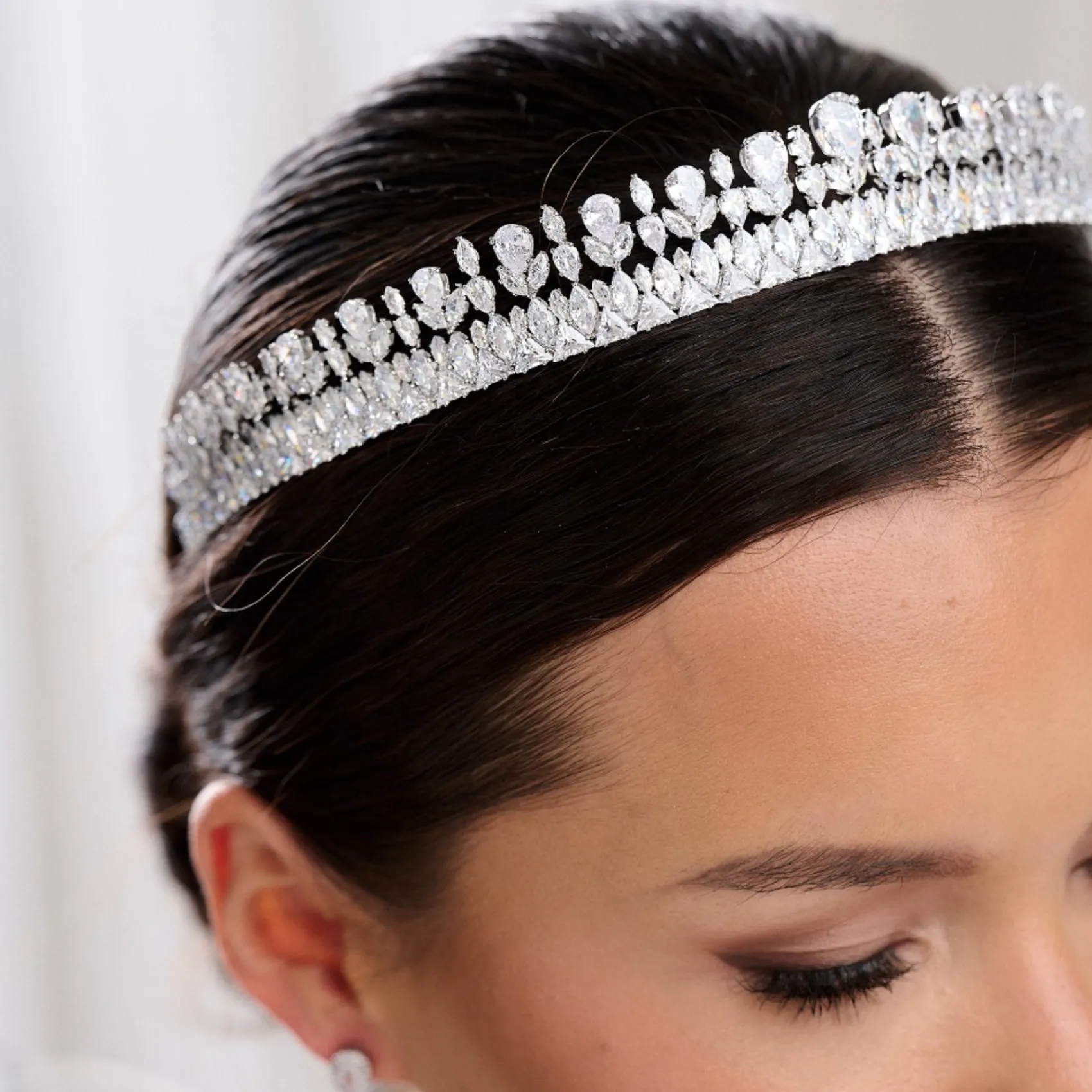 Lace & Favour Imperial Vintage inspiriert Cubic Zirkonia Hochzeit Tiara* Vintage-kopfbedeckungen | Haarschmuck Aus Kristall
