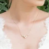 Ivory & Co Aphrodite Kristall Blätter und Perle Hochzeit Halskette Gold* Geschenke Für Brautjungfern | Geschenke Für Die Braut