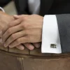 Ivory & Co Trauzeugen Manschettenknöpfe mit Kristall | Lace & Favour* Geschenke Für Den Bräutigam | Hochzeit Manschettenknöpfe