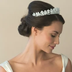 Ivory & Co Ivory and Co Alexandra Silber Kristall verschönert Braut Tiara* Vintage-kopfbedeckungen | Silberne Haar-accessoires