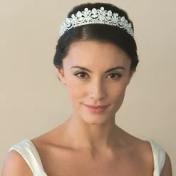 Ivory & Co Ivory and Co Alexandra Silber Kristall verschönert Braut Tiara* Vintage-kopfbedeckungen | Silberne Haar-accessoires