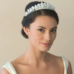Ivory & Co Ivory and Co Alexandra Silber Kristall verschönert Braut Tiara* Vintage-kopfbedeckungen | Silberne Haar-accessoires