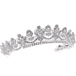 Ivory & Co Ivory and Co Alexandra Silber Kristall verschönert Braut Tiara* Vintage-kopfbedeckungen | Silberne Haar-accessoires