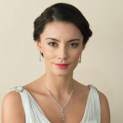 Ivory & Co Ivory and Co Andorra kubischer Zirkon Hochzeit Halskette* Geschenke Für Die Braut | Kristall-hochzeitsschmuck