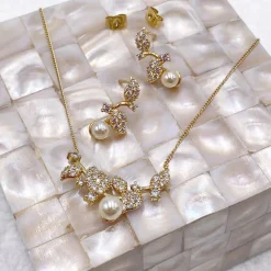 Ivory & Co Ivory and Co Aphrodite Gold Brautschmuck Set* Geschenke Für Die Braut | Perlen-hochzeitsschmuck