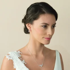 Ivory & Co Ivory and Co Aphrodite Kristall Blätter und Perle Hochzeit Ohrringe* Geschenke Für Brautjungfern | Geschenke Für Die Braut