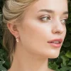 Ivory & Co Ivory and Co Aphrodite Kristall und Perle Hochzeit Ohrringe Rose Gold* Geschenke Für Brautjungfern | Geschenke Für Die Braut