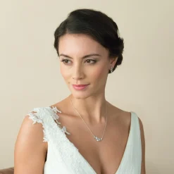 Ivory & Co Ivory and Co Aphrodite Kristall Blätter und Perle Hochzeit Halskette* Geschenke Für Brautjungfern | Geschenke Für Die Braut