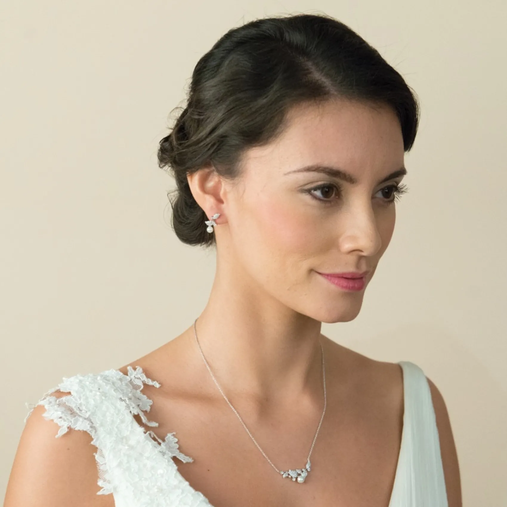 Ivory & Co Ivory and Co Aphrodite Kristall Blätter und Perle Hochzeit Halskette* Geschenke Für Brautjungfern | Geschenke Für Die Braut