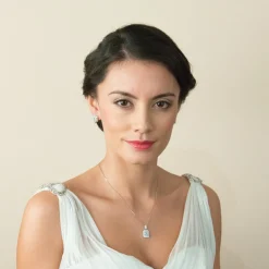 Ivory & Co Ivory and Co Art Deco Kristall-Anhänger Halskette* Silberner Abschlussball-schmuck | Abschlussball-halsketten