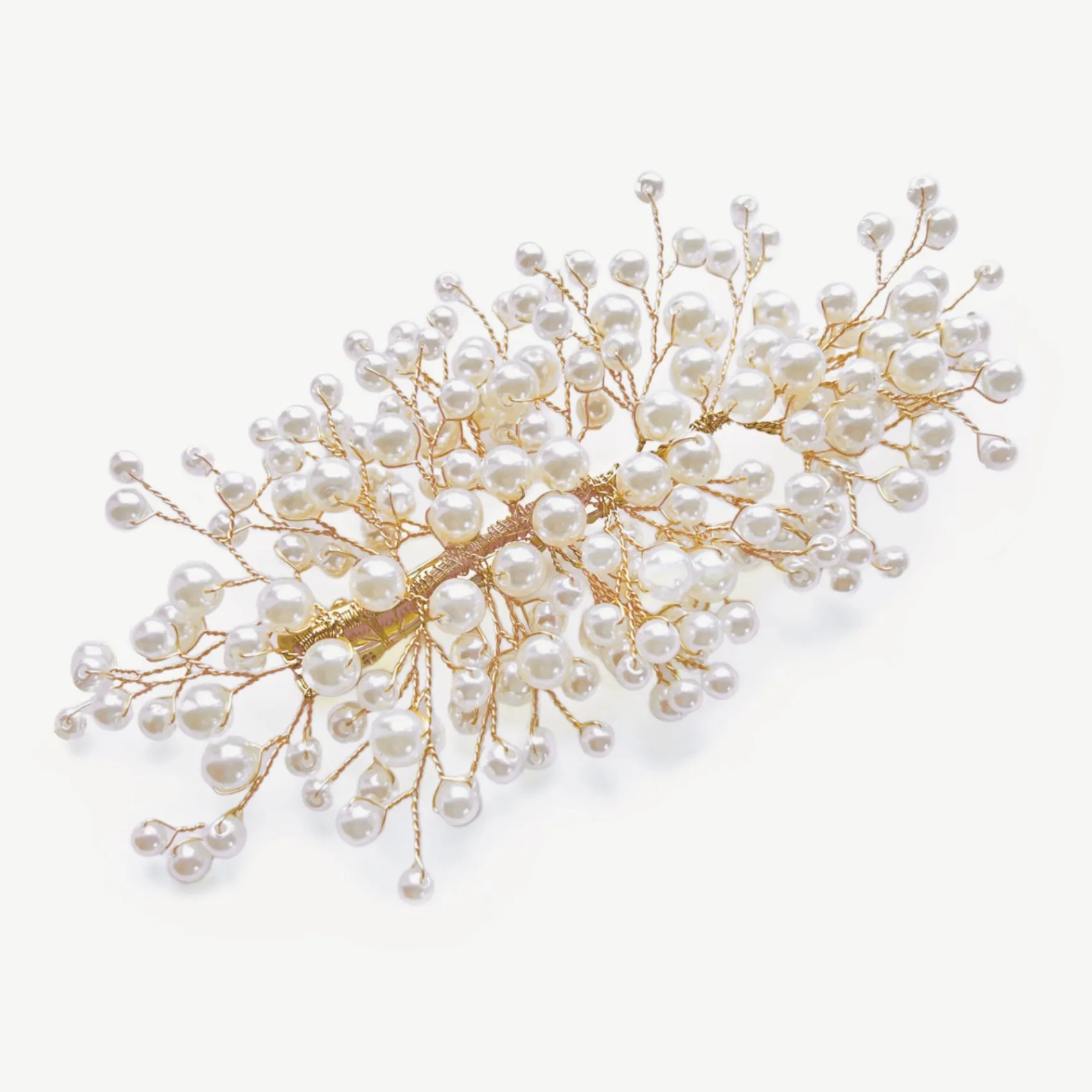 Ivory & Co Ivory and Co Astrid Gold Statement Perlenspray Haarspange* Perlen-haarschmuck | Gold-haar-accessoires