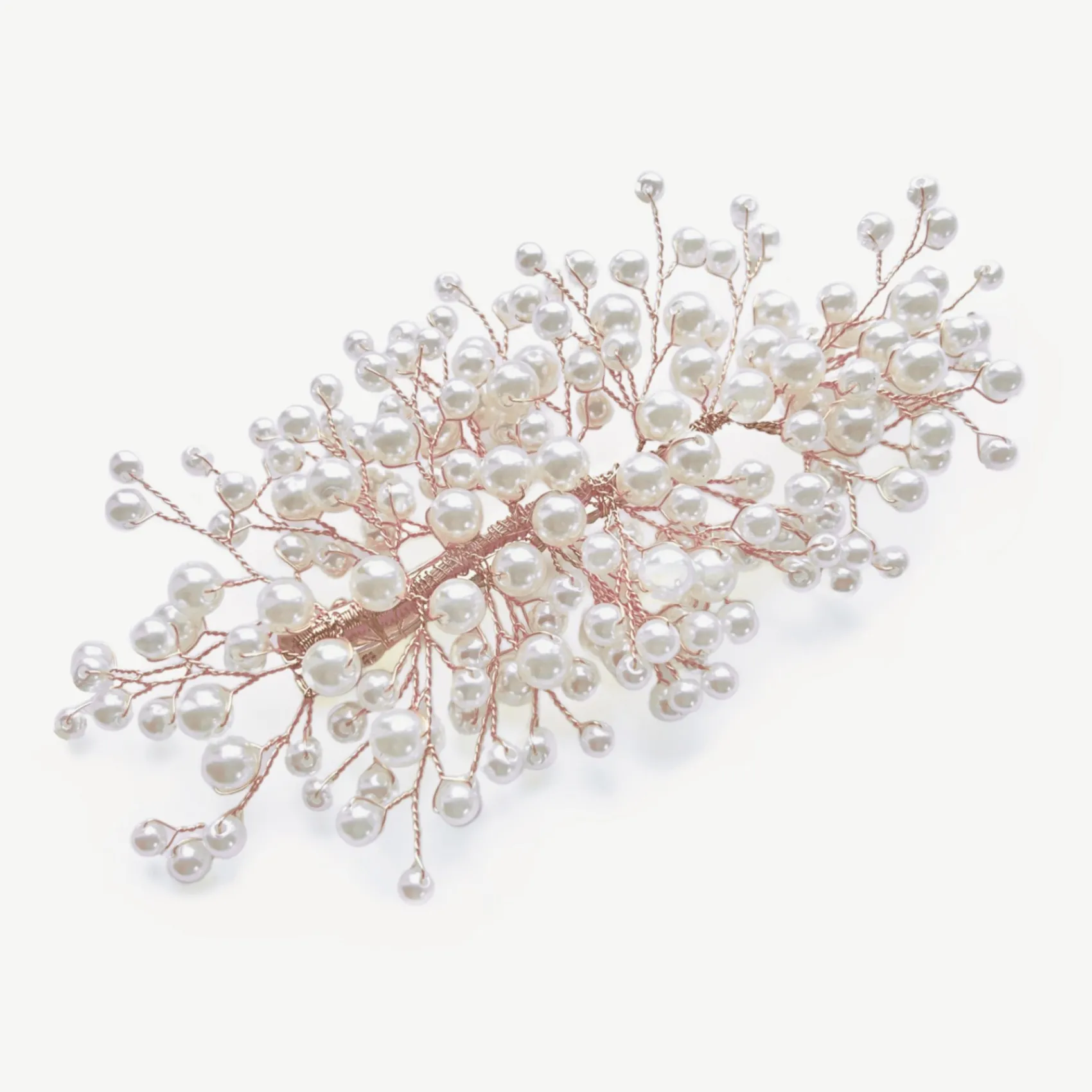 Ivory & Co Ivory and Co Astrid Rose Gold Statement Perlenspray Haarspange* Perlen-haarschmuck | Haarschmuck In Roségold