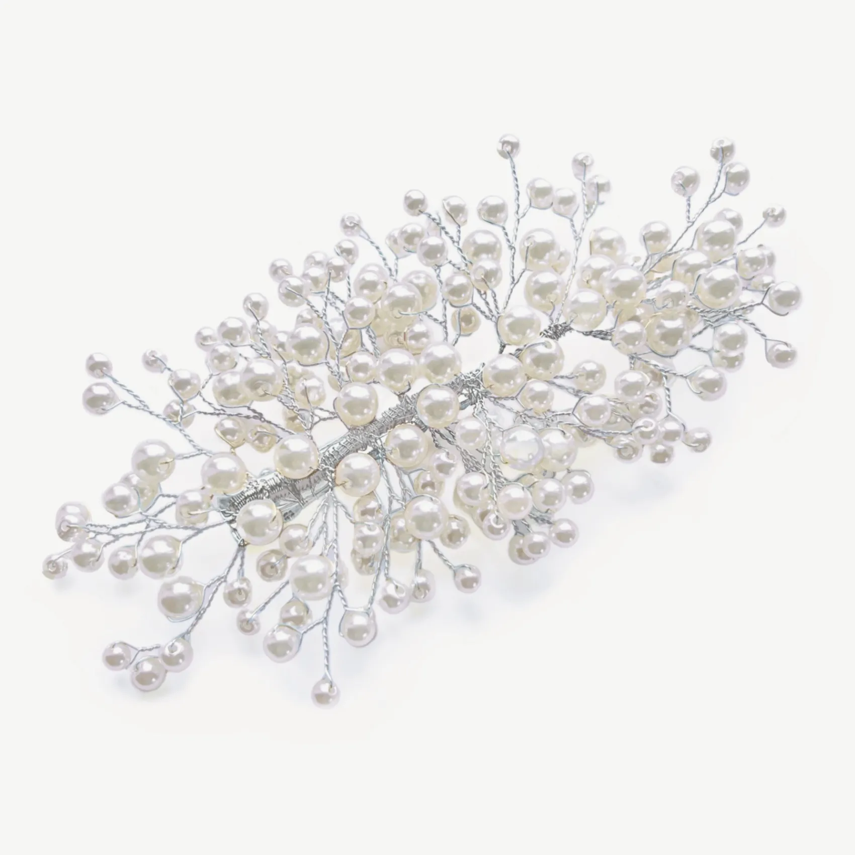 Ivory & Co Ivory and Co Astrid Silber Statement Perlenspray Haarspange* Perlen-haarschmuck | Silberne Haar-accessoires