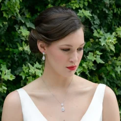 Ivory & Co Ivory and Co Bacall Kristalltropfen-Ohrringe* Silberner Abschlussball-schmuck | Abschlussball-ohrringe