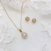 Ivory & Co Ivory and Co Balmoral Gold Hochzeitsschmuck Set* Goldener Abschlussball-schmuck | Abschlussball-schmuck-sets