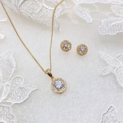 Ivory & Co Ivory and Co Balmoral Gold Hochzeitsschmuck Set* Goldener Abschlussball-schmuck | Abschlussball-schmuck-sets