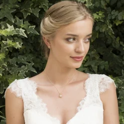 Ivory & Co Ivory and Co Balmoral Gold Kristall-Anhänger Halskette* Goldener Abschlussball-schmuck | Abschlussball-halsketten