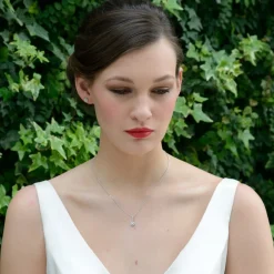 Ivory & Co Ivory and Co Balmoral Kristall-Anhänger-Halskette* Silberner Abschlussball-schmuck | Abschlussball-halsketten