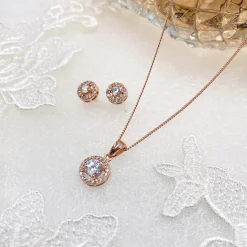 Ivory & Co Ivory and Co Balmoral Rose Gold Hochzeitsschmuck Set* Geschenke Für Brautjungfern | Geschenke Für Die Braut