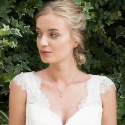 Ivory & Co Ivory and Co Balmoral Rose Gold Kristall-Anhänger Halskette* Geschenke Für Brautjungfern | Kristall-hochzeitsschmuck