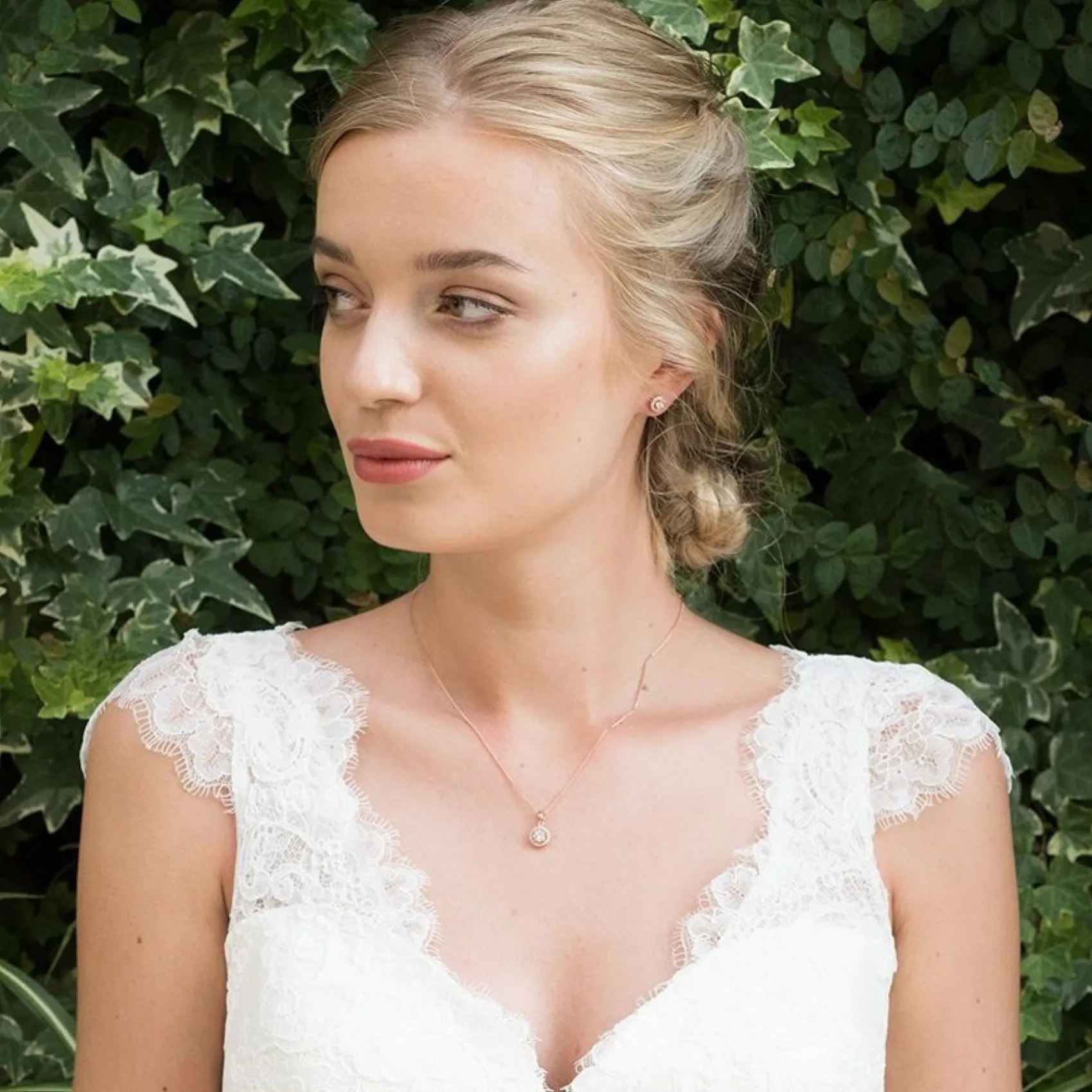 Ivory & Co Ivory and Co Balmoral Rose Gold Kristall-Ohrstecker* Geschenke Für Brautjungfern | Kristall-hochzeitsschmuck