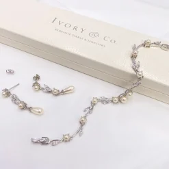Ivory & Co Ivory and Co Belgravia Perlen und Kristall Hochzeitsarmband* Geschenke Für Die Braut | Vintage Hochzeitsschmuck