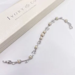 Ivory & Co Ivory and Co Belgravia Perlen und Kristall Hochzeitsarmband* Geschenke Für Die Braut | Vintage Hochzeitsschmuck