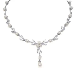 Ivory & Co Ivory and Co Belgravia Perlen- und Kristall-Hochzeitskette* Geschenke Für Die Braut | Vintage Hochzeitsschmuck