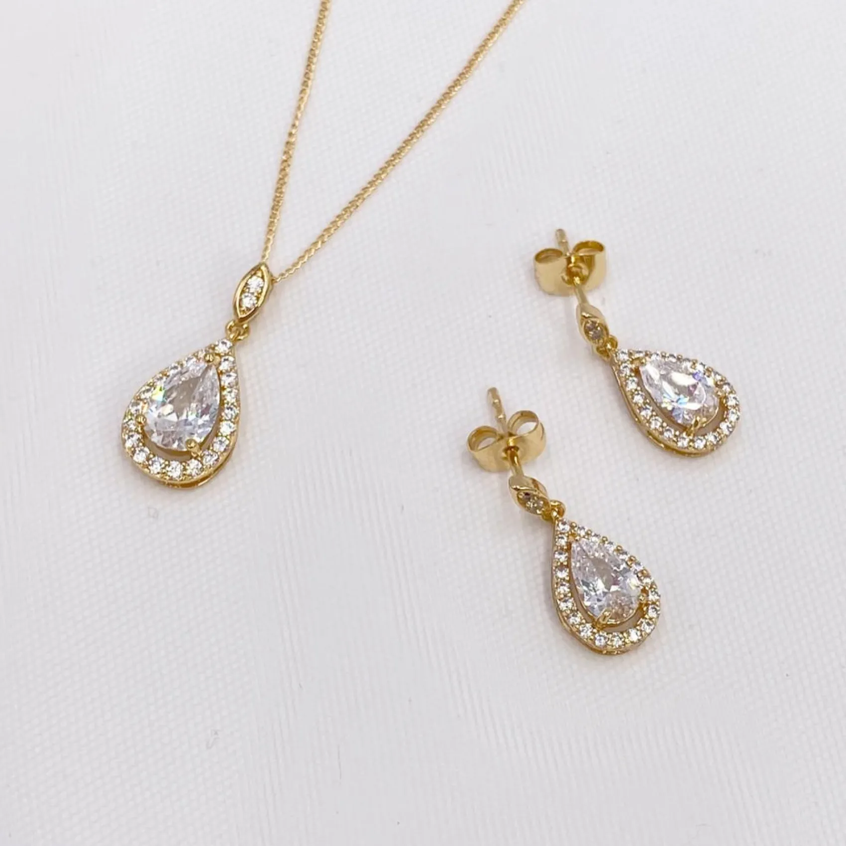 Ivory & Co Ivory and Co Belmont Gold Kristall Brautschmuck Set* Goldener Abschlussball-schmuck | Abschlussball-schmuck-sets