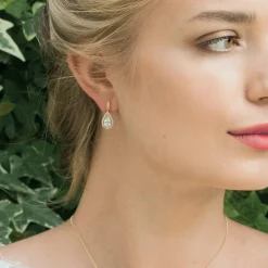 Ivory & Co Ivory and Co Belmont Kristall-Tropfen-Ohrringe (Gold)* Goldener Abschlussball-schmuck | Abschlussball-ohrringe