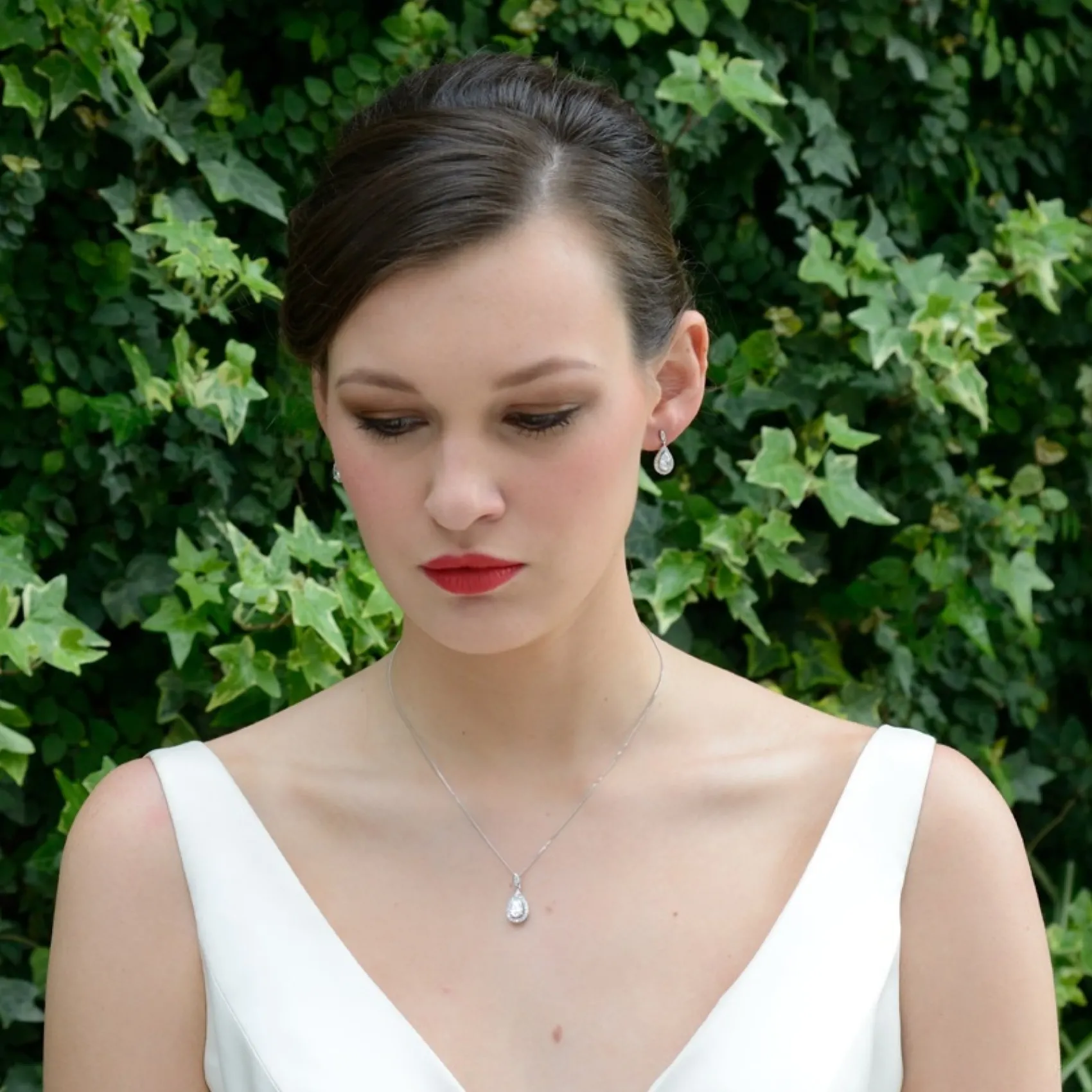Ivory & Co Ivory and Co Belmont Kristall-Anhänger-Halskette* Silberner Abschlussball-schmuck | Abschlussball-halsketten
