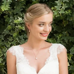 Ivory & Co Ivory and Co Belmont Kristall-Tropfen-Ohrringe (Rose Gold)* Geschenke Für Brautjungfern | Kristall-hochzeitsschmuck