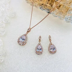 Ivory & Co Ivory and Co Belmont Rose Gold Kristall Brautschmuck Set* Geschenke Für Die Mutter Des Bräutigams | Geschenke Für Die Mutter Der Braut