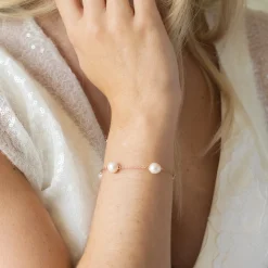 Ivory & Co Ivory and Co Bermuda Rose Gold Barock Perle zierliche Kette Armbänder* Geschenke Für Die Mutter Des Bräutigams | Geschenke Für Die Mutter Der Braut