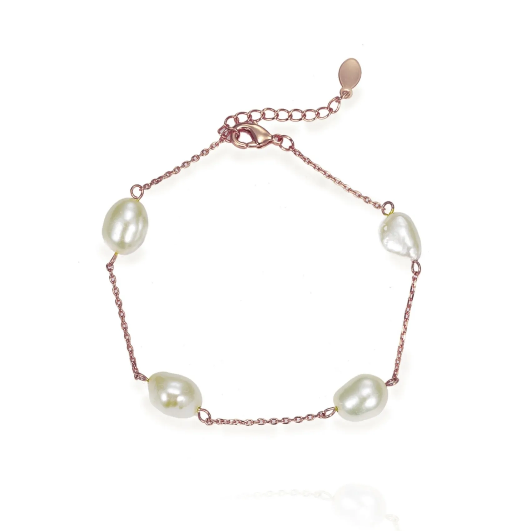Ivory & Co Ivory and Co Bermuda Rose Gold Barock Perle zierliche Kette Armbänder* Geschenke Für Die Mutter Des Bräutigams | Geschenke Für Die Mutter Der Braut