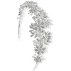 Ivory & Co Ivory and Co Blanche Kristallblüten und Perle Hochzeit Stirnband* Perlen-haarschmuck | Silberne Haar-accessoires