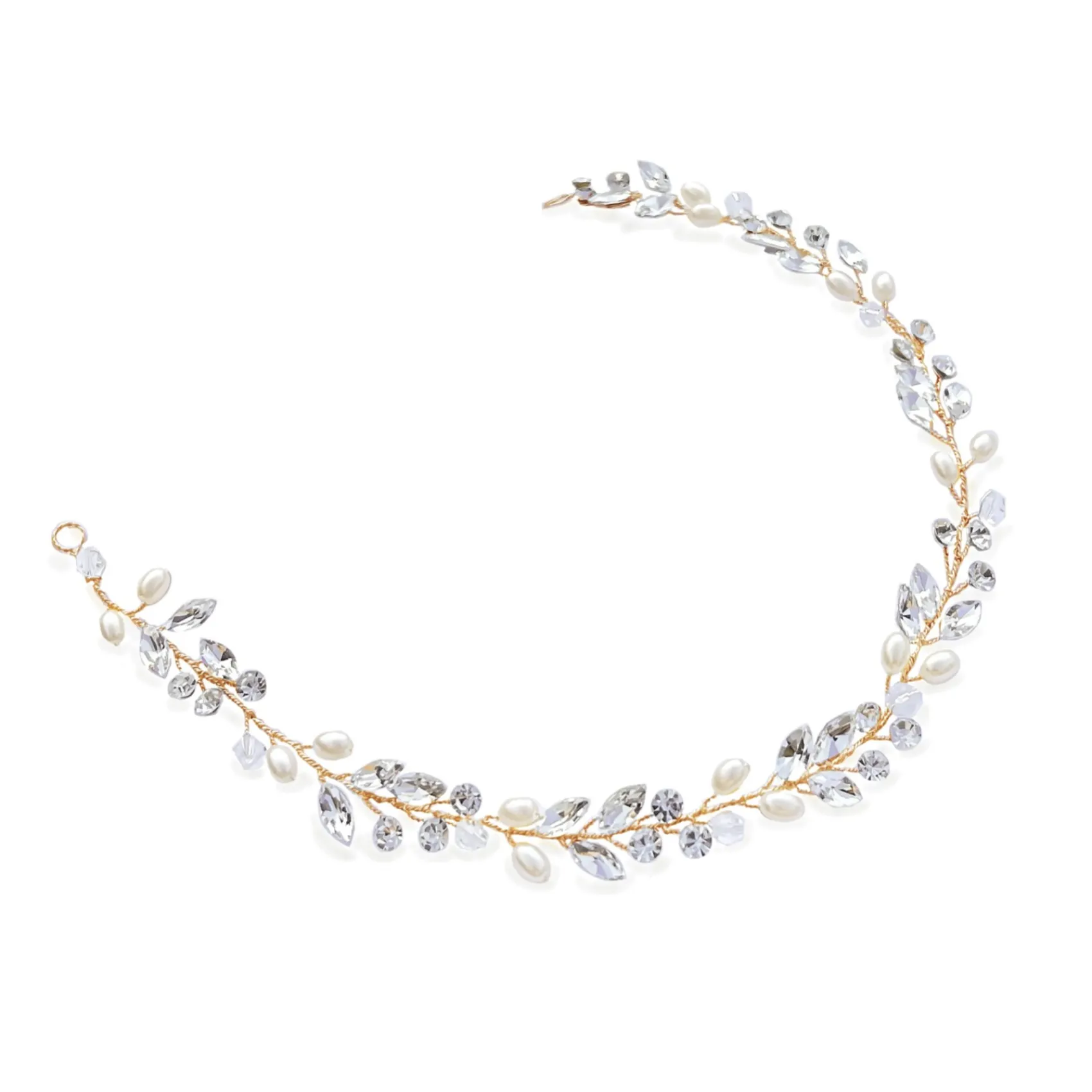 Ivory & Co Ivory and Co Bohemia Gold Zarte Perle und Kristall Haarstrang* Geschenke Für Brautjungfern | Geschenke Für Die Braut