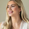 Ivory & Co Ivory and Co Canterbury Rose Gold Crystal Hoop Perle Tropfen Ohrringe* Perlen-hochzeitsschmuck | Roségold Hochzeitsschmuck