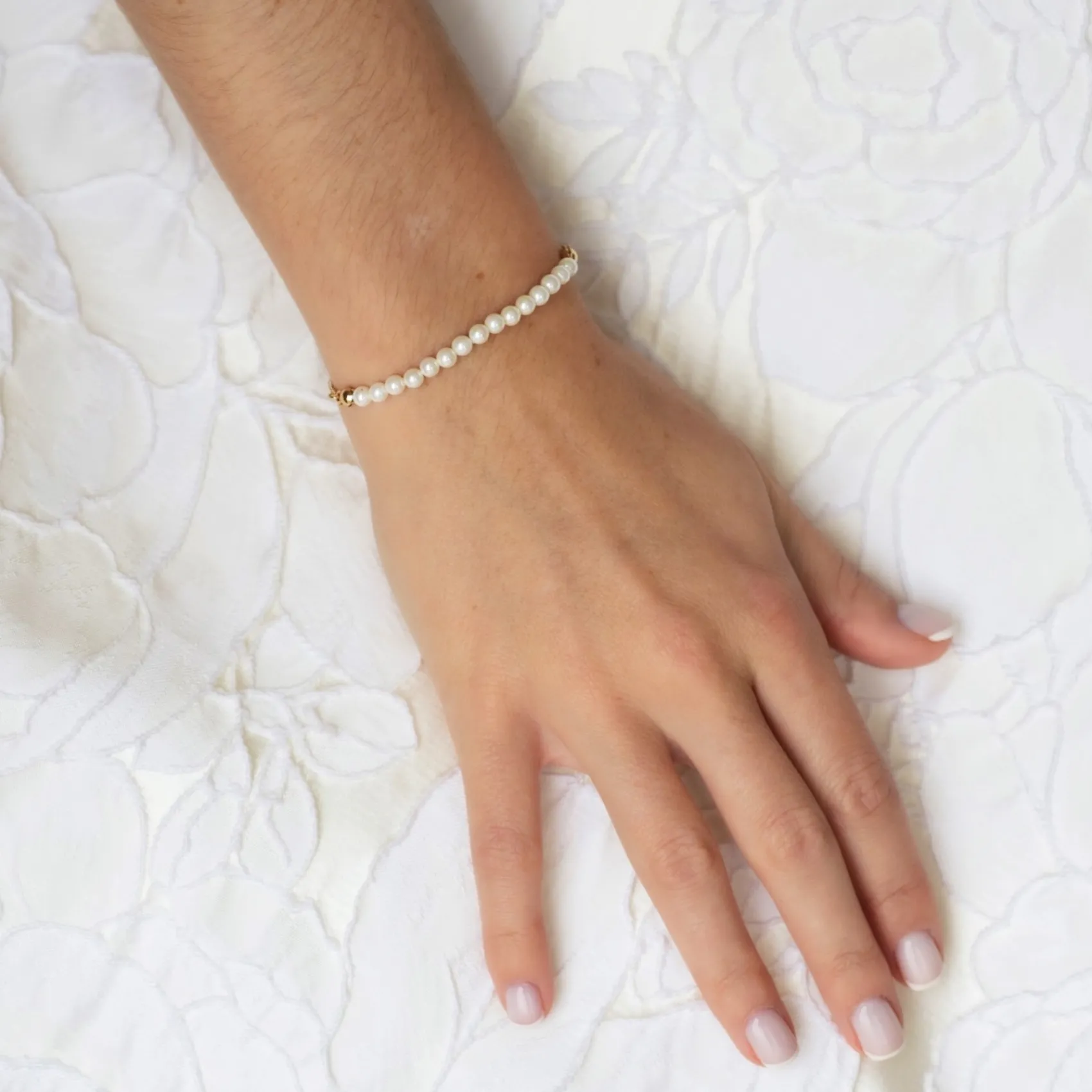 Ivory & Co Ivory and Co Carlisle Gold Perle Toggle Bracelet* Geschenke Für Blumenmädchen | Geschenke Für Brautjungfern