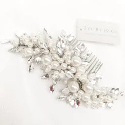 Ivory & Co Ivory and Co Catalina Perle und Kristall Braut Haarkamm* Geschenke Für Die Braut | Perlen-haarschmuck