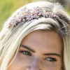 Ivory & Co Ivory and Co Charade Rose Gold Crystal Blossom und Perle Stirnband* Perlen-haarschmuck | Haarschmuck In Roségold