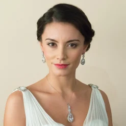 Ivory & Co Ivory and Co Cotton Club Kristall Tropfen Hochzeit Ohrringe* Silberner Abschlussball-schmuck | Abschlussball-ohrringe