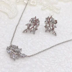 Ivory & Co Ivory and Co Cypress Vine of Leaves Brautschmuck-Set* Silberner Abschlussball-schmuck | Abschlussball-schmuck-sets