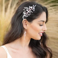 Ivory & Co Ivory and Co Diamant Frost Rose Gold Kristall Haarkamm* Abschlussball Haarspangen & Kämme | Haarschmuck Aus Kristall