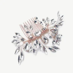 Ivory & Co Ivory and Co Diamant Frost Rose Gold Kristall Haarkamm* Abschlussball Haarspangen & Kämme | Haarschmuck Aus Kristall